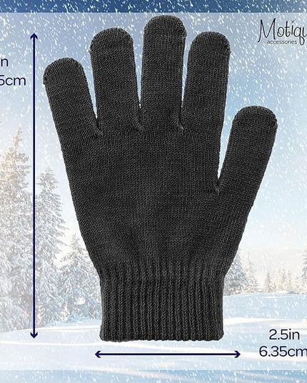 Motique Accessories Ladies Gloves Magic Knit Gloves for Women Solid Colors