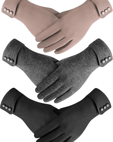 Clothirily Winter Gloves for Women, Touchscreen Texting Winter Gloves Women, Fleece Lined Warm Winter Glove for Cold Weather