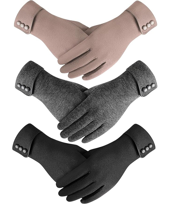 Clothirily Winter Gloves for Women, Touchscreen Texting Winter Gloves Women, Fleece Lined Warm Winter Glove for Cold Weather