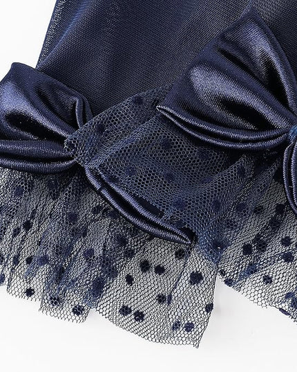 BABEYOND Lace Gloves for Women - Bow Short Prom Gloves Evening Elegant Accessories for Wedding Opera Party
