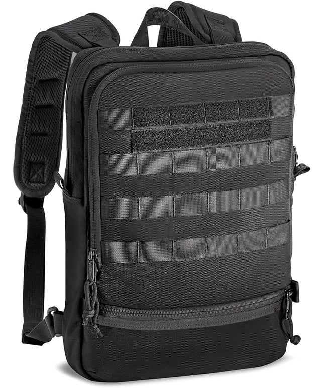 Cargo Works® 15" Black Tactical Laptop Backpack For Men, EDC Backpack with MOLLE Attachements, Survival Tactical Backpack for 1 Day