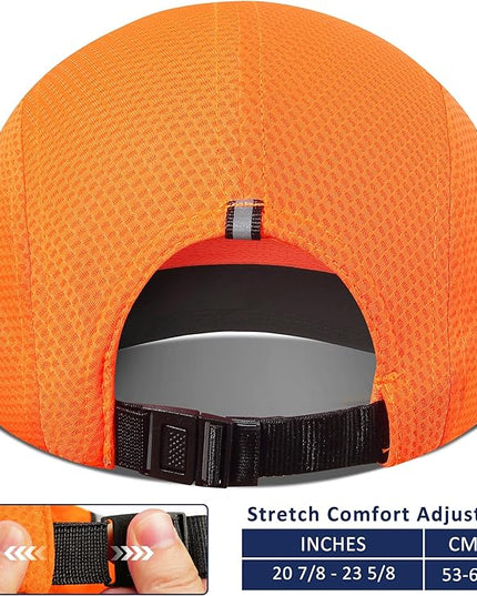 GADIEMKENSD Women's Race Day Running Cap Performance Mesh Hat - Excellent Ventilation, Lightweight, Reflective Safety