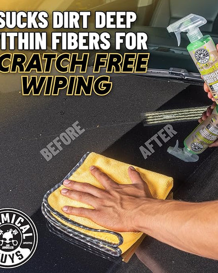 Chemical Guys Professional Grade Premium Microfiber Towels for Cars, Gold, 16" x 16", Ultra-Soft and Scratch-Free Car Detailing Cloths for Trucks, Motorcycles, and More - 3 Pack