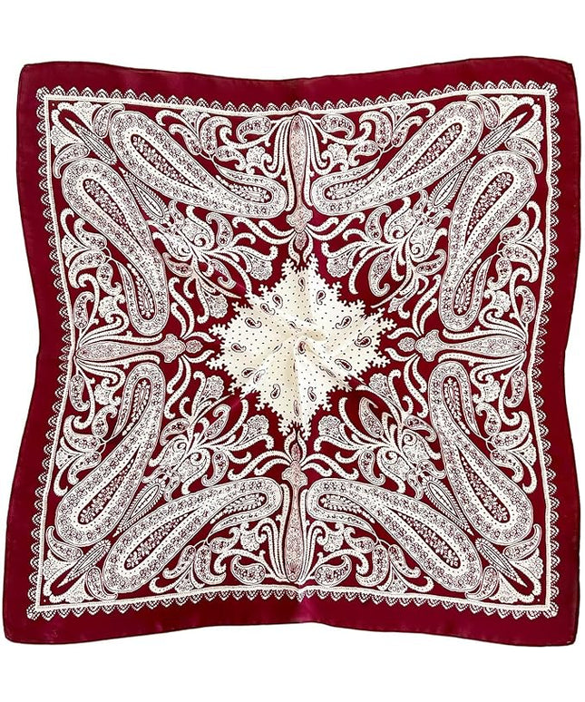 Head Bandanas Scarf for Women Silk Satin Hair Scarf Lightweight Vintage Fashion Square Neck Scarves Gift