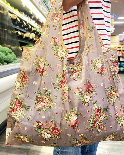 allydrew Large Foldable Tote Nylon Reusable Grocery Bags