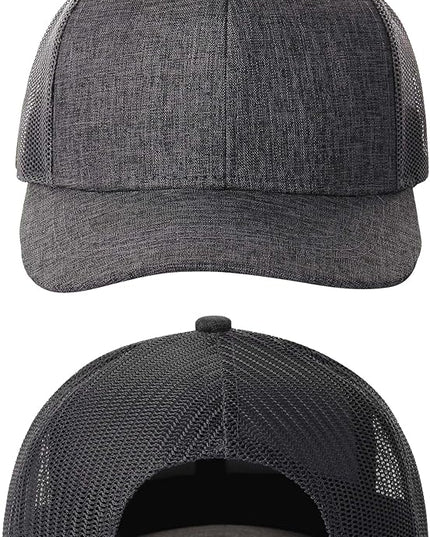 TSSGBL 2 Pack Snapback Trucker Baseball Hats Mesh Back Adjustable Blank Ball Caps for Men Women