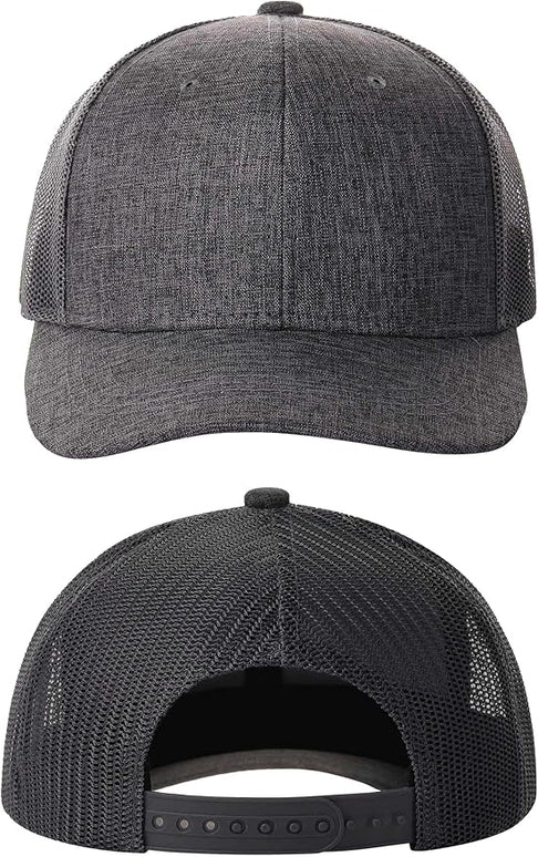 TSSGBL 2 Pack Snapback Trucker Baseball Hats Mesh Back Adjustable Blank Ball Caps for Men Women