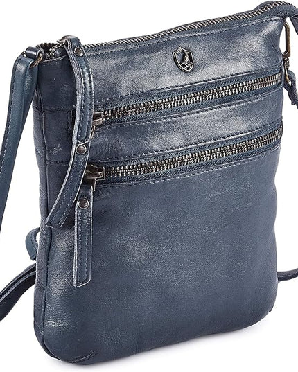 Crossbody Sling Bag for Women Small Real Leather Purse Vintage Travel Crossover Shoulder Bag Handmade