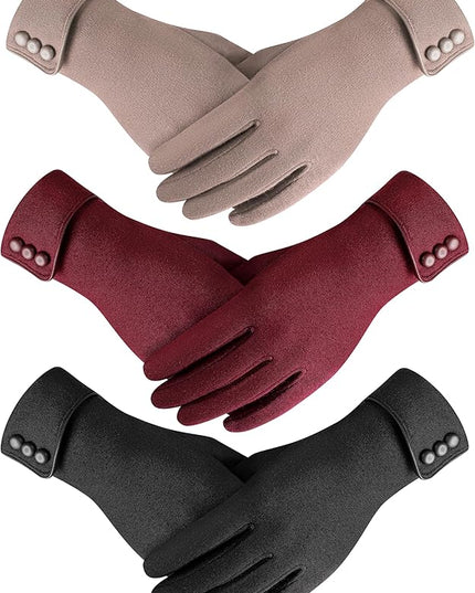 Clothirily Winter Gloves for Women, Touchscreen Texting Winter Gloves Women, Fleece Lined Warm Winter Glove for Cold Weather