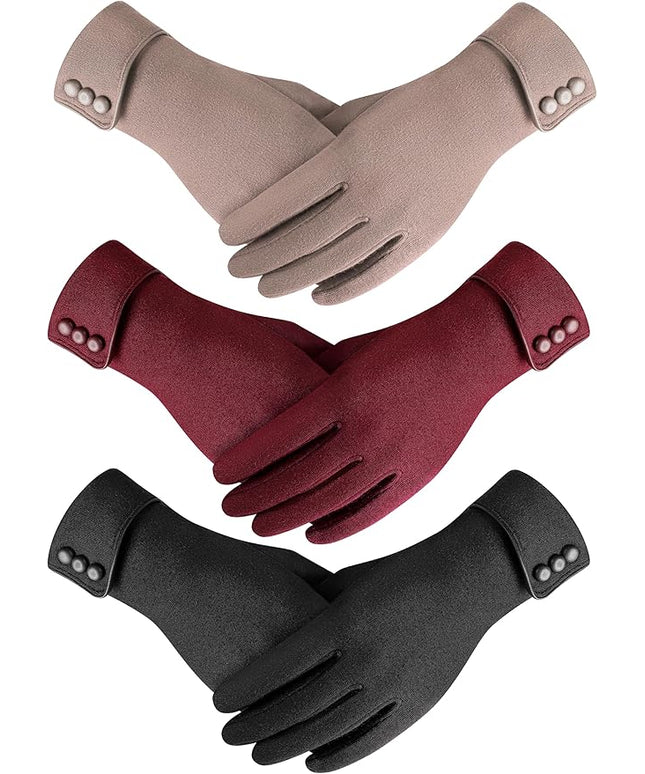 Clothirily Winter Gloves for Women, Touchscreen Texting Winter Gloves Women, Fleece Lined Warm Winter Glove for Cold Weather