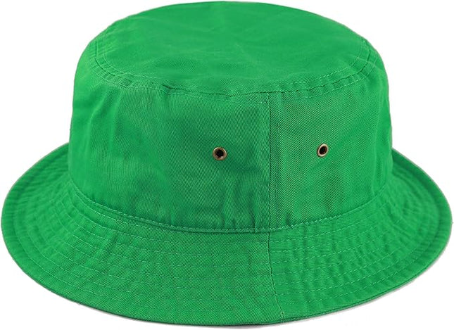 The Hat Depot Bucket Hat - Unisex 100% Cotton & Denim UPF 50 Packable Summer Travel Beach Sun Hat