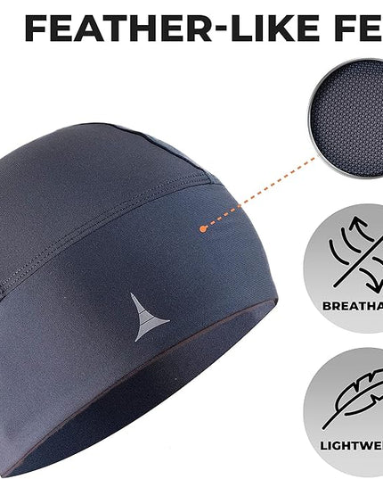 Helmet Liner Sweat Wicking Skull Cap Beanie. Ultimate Performance Moisture Wicking. Fits Under Helmets