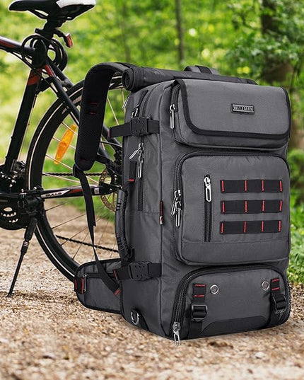 WITZMAN Carry on Travel Backpack for Men Women Airline Approved Convertible Nylon Duffle Backpack Luggage Bag (B682 Silvery Grey)