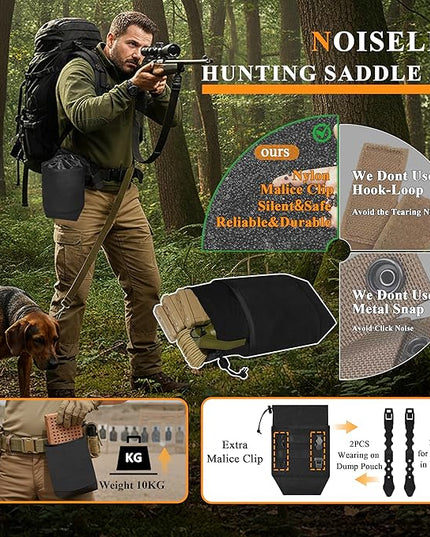 Dump Pouch,Rigid Mag Dump Pouches,Versatile Nylon Molle Pouches with 4PCS Malice Clips, Use for Magazine/Ammo Storage,Hunting, Hiking