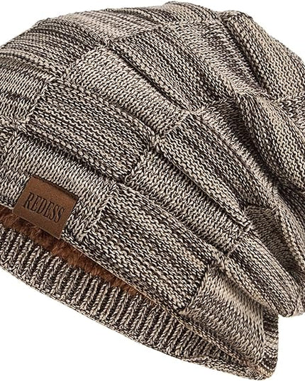 REDESS Beanie Hat for Men and Women Winter Warm Hats Knit Slouchy Thick Skull Cap