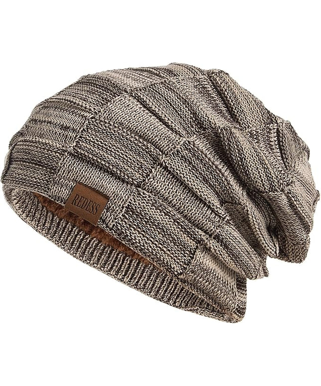 REDESS Beanie Hat for Men and Women Winter Warm Hats Knit Slouchy Thick Skull Cap