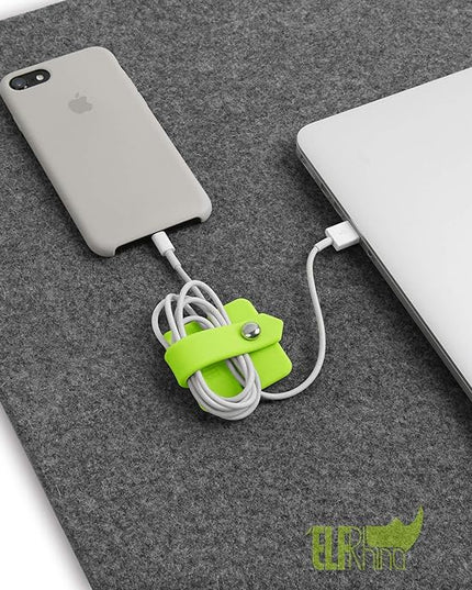 Cord Organizer Earbuds Holder Earphone Wrap Earphones Organizer Headset Headphone Earphone Wrap Winder Cord Manager Cable Winder Green