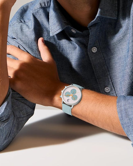 Movado Face Watch - Swiss Quartz Chronograph, Leather Strap - Classic, Timeless Luxury Fashion Timepiece for Him or Her - 43mm
