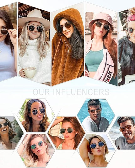 SOJOS Square Polarized Sunglasses for Women Men Small Hexagonal Polygon Shades SJ1072