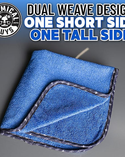 Chemical Guys Professional Grade Premium Microfiber Towels for Cars, Blue, 16" x 16", Ultra-Soft and Scratch-Free Car Detailing Cloths for Trucks, Motorcycles, and More - 12 Pack