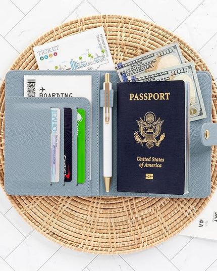 Beautiful Passport Holder for Travel – Cute Cover with Pen Holder to Keep Your Travel Documents Organized & Safe – Quality Passport Wallet for Women & Men and Great for Gifting