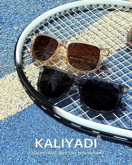 KALIYADI Sunglasses Men Polarized Sun glasses for Mens Womens Classic Matte Black Frame UV Protection 3pack