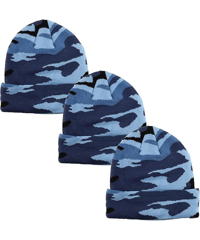 Gelante Unisex Beanie Cap Knitted Warm Solid Color