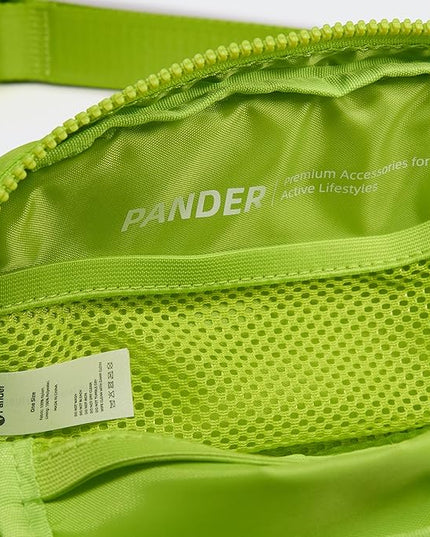 Pander Two Way Zipper Fanny Pack Nylon Everywhere Belt Bag for Women, Water Repellent Waist Packs, Crossbody Bags with Adjustable Strap(Grape Green).