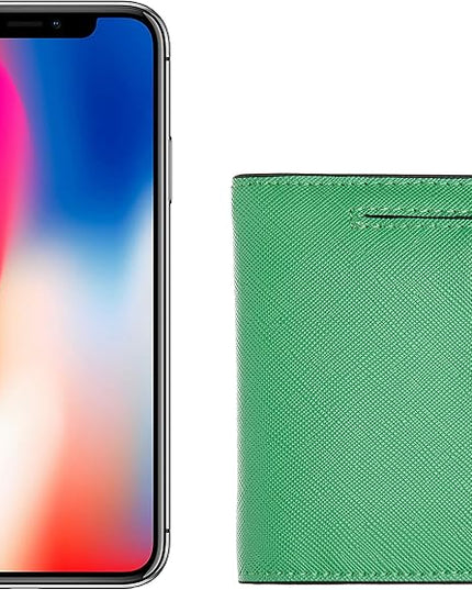 Toughergun Women’s Small Slim Leather Wallet with RFID Protection, Compact Bifold Mini Purse with Clear ID Window