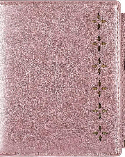 Lavemi Ultra Thin Small Compact Leather Womens Girls Wallets RFID Blocking Credit Card Holder for Women