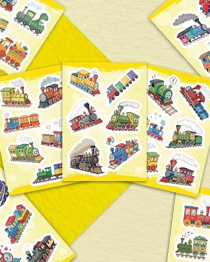 100Pcs Train Stickers for Water Bottle - Train Party Supplies & Decorations - Railroad Stickers - Gift for Women & Men
