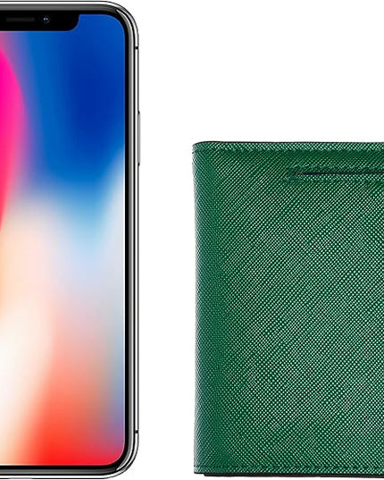 Toughergun Women’s Small Slim Leather Wallet with RFID Protection, Compact Bifold Mini Purse with Clear ID Window