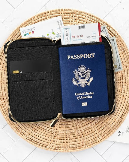 Beautiful Passport Holder for Travel with Wristlet Strap - All-in-One Wallet for Women with Card Slots and Tassel Keychain - Perfect Case to Keep Your Travel Documents Organized & Safe