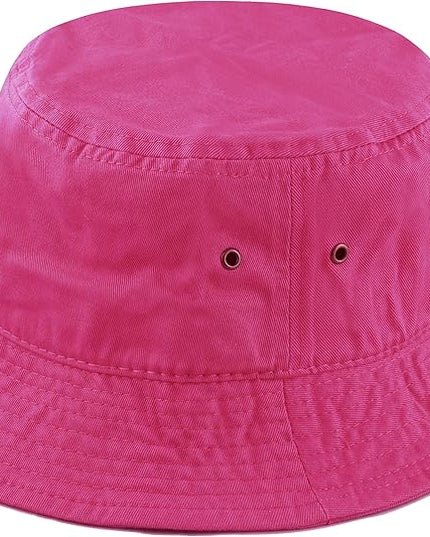 The Hat Depot Bucket Hat - Unisex 100% Cotton & Denim UPF 50 Packable Summer Travel Beach Sun Hat