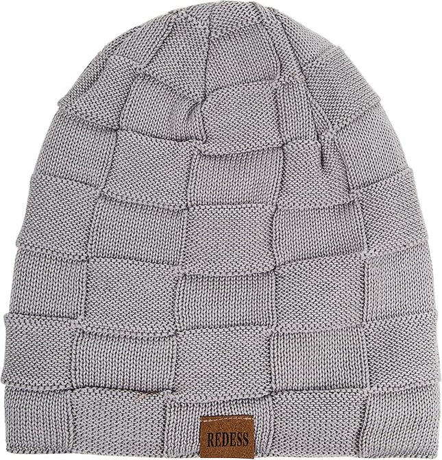 REDESS Beanie Hat for Men and Women Winter Warm Hats Knit Slouchy Thick Skull Cap