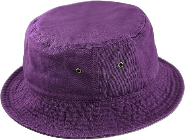 The Hat Depot Bucket Hat - Unisex 100% Cotton & Denim UPF 50 Packable Summer Travel Beach Sun Hat