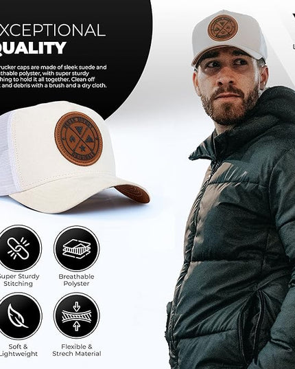 Urban Effort Mesh Back Cap - for Men and Women Baseball Hat 5-Panel Trucker Hat - Great Snapback Closure for Hunting & Hiking