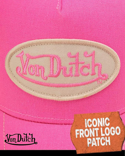 Von Dutch Unisex Trucker Hat - Curved Bill Mesh Back Retro Classic Adjustable Snapback Baseball Cap for Men and Women