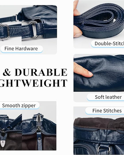 Crossbody Purses for Women Soft Vegan Leather Cross Body Handbag Lightweight Medium Shoulder Purse Travel Casual Bag