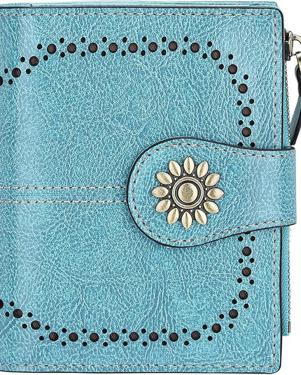 Lavemi Womens Leather Wallet Small Compact RFID Blocking Credit Card Case Purse with Zipper Pocket | Small, Compact, RFID Blocking, Zipper Pocket, Small, Compact