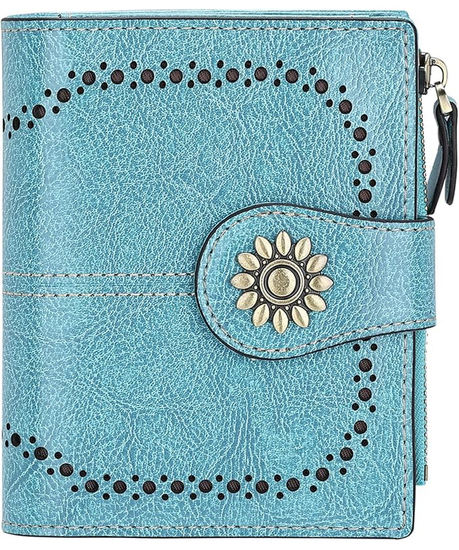 Lavemi Womens Leather Wallet Small Compact RFID Blocking Credit Card Case Purse with Zipper Pocket | Small, Compact, RFID Blocking, Zipper Pocket, Small, Compact