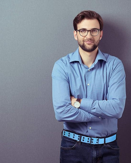 Boxed Gifts Parquet Casual Canvas Belt - Double Hole, Double Grommets for Men & Women