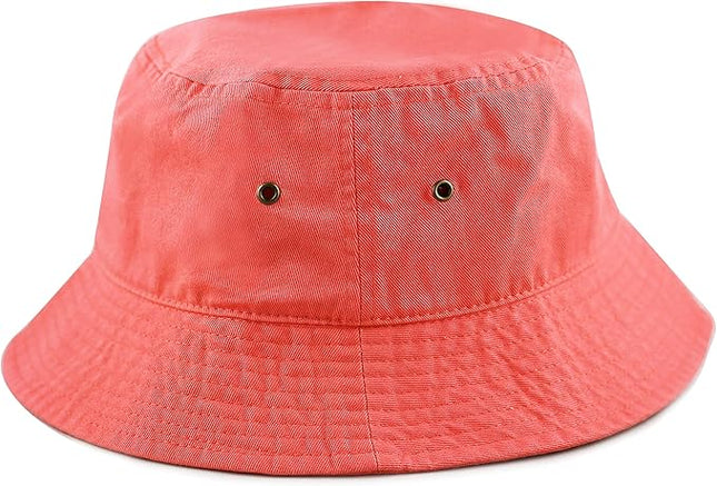 The Hat Depot Bucket Hat - Unisex 100% Cotton & Denim UPF 50 Packable Summer Travel Beach Sun Hat