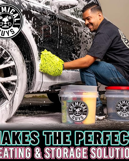 Chemical Guys HOL129 Best Two Car Wash Bucket Kit to Wash & Dry (11 Items Including 3 16 oz. Chemicals)