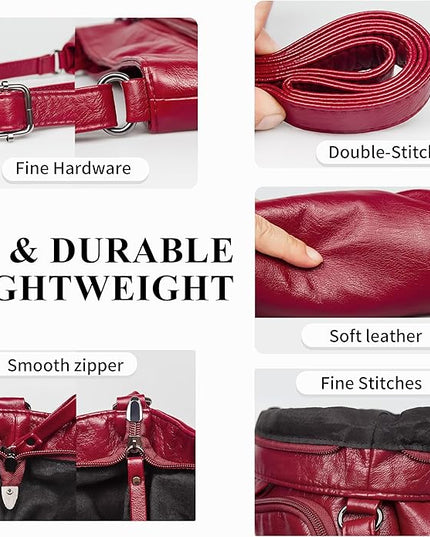 Crossbody Purses for Women Soft Vegan Leather Cross Body Handbag Lightweight Medium Shoulder Purse Travel Casual Bag