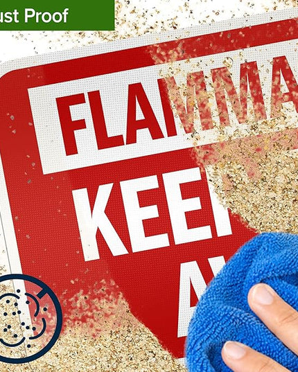 Flammable Keep Fire Away Sign, 12x18 Inches, 3M EGP Reflective .063 Aluminum, Fade Resistant, Made in USA by My Sign Center