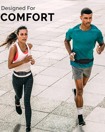 Back Bay Reflective Running Belt for Women & Men [Fits ALL Phones], Runners Fanny Pack, Money Belt, Reflective Running Gear, Waist Bag Workout Gear, iPhone Runner's Phone Holder Waist Pack