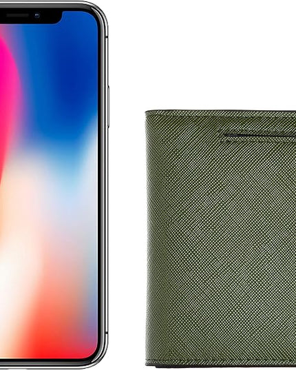 Toughergun Women’s Small Slim Leather Wallet with RFID Protection, Compact Bifold Mini Purse with Clear ID Window