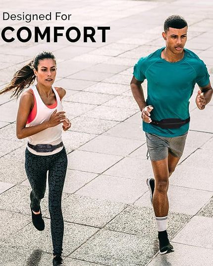 Back Bay Slim Running Belt for Women & Men [Fits ALL Phones], Runners Fanny Pack for Men, Money Belt, Running Gear Gift, Waist Bag Workout Gear, iPhone Runner's Phone Holder Waist Pack