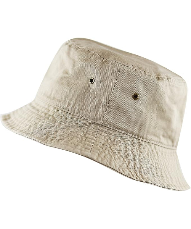 The Hat Depot Bucket Hat - Unisex 100% Cotton & Denim UPF 50 Packable Summer Travel Beach Sun Hat